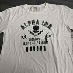 Alpha Industries スカルプリント Tシャツ ホワイト XLのサムネイル