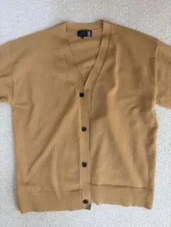 LAKOLE メッシュ編みカーディガン M からし色