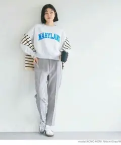 coca 裏起毛 グレー テーパードパンツ Sサイズ