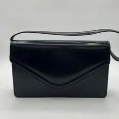 ブラックレザーバッグ 2way（ハンドバッグ/ショルダーバッグ）