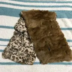 NINE ナイン レッキスラビットファー  リバーシブル マフラー ストール