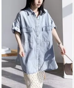 reca 半袖デニムシャツのサムネイル