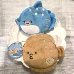 ゆるぷく すいぞくかん ダイカットポーチ ヒラメ マンボウ コインケース