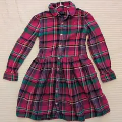 POLO RALPH LAUREN チェック柄 長袖ワンピース 120