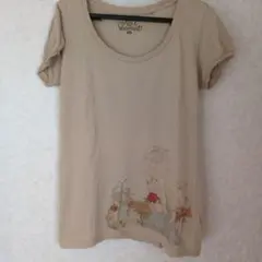 Alice in Wonderland ベージュ Tシャツ Sサイズ