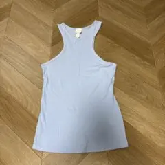H&M リブタンクトップ ライトブルー Sサイズのサムネイル