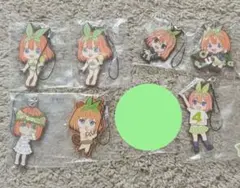 五等分の花嫁　四葉　ラバーストラップ　7種類　8点セット　ローソン