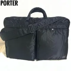 美品 PORTER ポーター タンカー 2way ボストンバッグ 黒 出張旅行