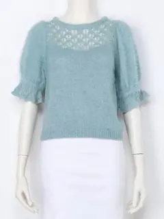 LILY BROWN パフスリーブニットトップス