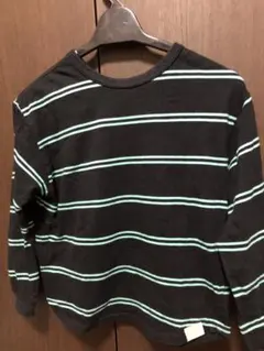 breeze 前後どちらでもok 黒/水色ストライプ 長袖