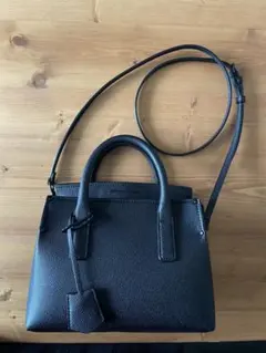 ストラクチャード ダブルトップハンドルトート - ブラック