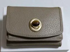 【美品】Hashibami 三つ折り財布 ストーン グレージュ