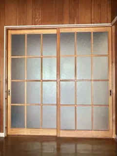 昭和レトロ　引き戸　ガラス戸　笹模様 昭和レトロ 引き戸 ガラス戸 笹模様 - メルカリ