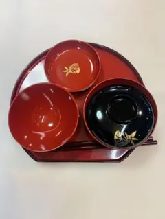 お食い初め 食器セット 漆器 鯛柄