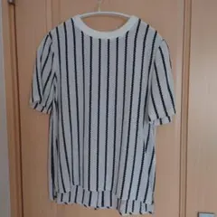 お値下げ　セオリー　ストライプ 半袖ブラウス　シルク