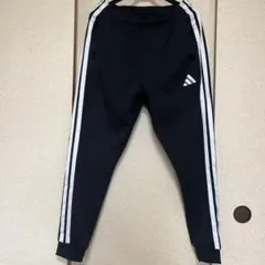 adidas 黒 ジャージ　パンツ L ジャージ　3本ライン　スリーストライプ