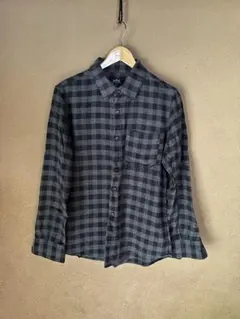 A.P.C. グレー系チェック ボタンアップシャツ