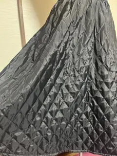 キルティング ロングフレアスカート