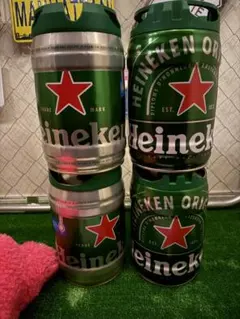 ハイネケン ケグ 空缶 樽 インテリア　４つセット