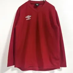 UMBRO キッズ 長袖 Vネック レッド 150サイズのサムネイル