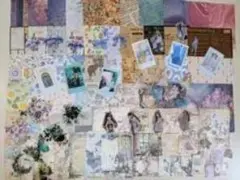 A4サイズ コラージュシート 花柄 レトロ