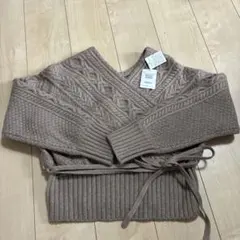 FREAK'S STORE アラン編カシュクールニット ベージュ Fのサムネイル