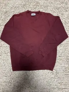 Lee 無地スウェットトレーナー えんじ色ワインレッド古着肉厚　90s USA