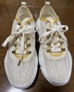 新品/RANDA/レーススニーカー／Ｌ／ホワイトのサムネイル