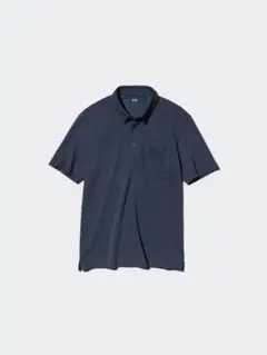 UNIQLO ユニクロ エアリズムカノコポロシャツ/ボタンダウン L NAVY