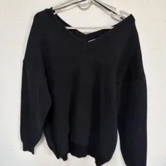 AZUL by MOUSSY ブラック Vネックニット M