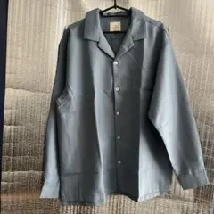 CORISCO 長袖シャツ オープンカラー ブルー Lサイズのサムネイル
