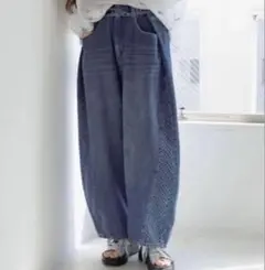niko and... NKJ ベルトバレルデニムパンツ　Mのサムネイル