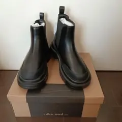 ニコアンド… 切り替え サイドゴアブーツ ブラック M サイズ