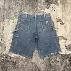 W36 Carhartt デニム ハーフパンツ 良フェード vintageのサムネイル