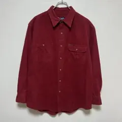 CHAPS RALPH LAURENフランネルシャツ　シャモアクロスシャツ　ロゴ