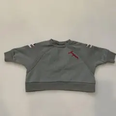 グレー トレーナー 刺繍入り