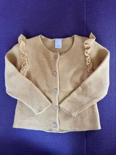 H&M ベージュ フリル付きカーディガン