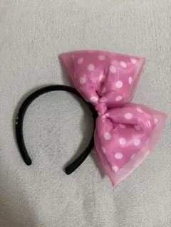 ディズニー カチューシャ デカリボン ピンク - メルカリ