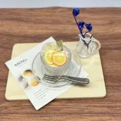 オレンジムースのカップケーキセット　ミニチュアケーキ　ミニチュア　カップケーキ