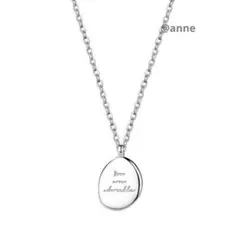 ネックレス コイン あずきチェーン シルバー サージカルステンレス オシャレ