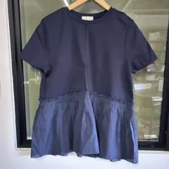 ユナイテッドアローズ　ティアードコンビ　ショートスリーブカットソー