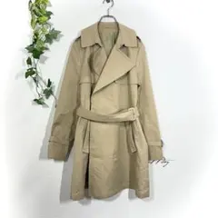 アダムエロペ トレンチコート 38 ベージュ ロング丈 スプリングコート