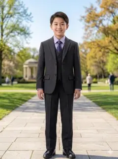 BUONA VITA nini スーツ ジュニア男児 5点セット黒 155cm