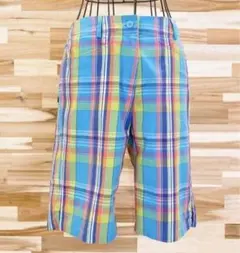 【値下げ】Munsingwear チェック柄ハーフパンツ短パン　GOLF S