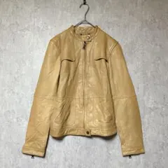 バナナリパブリック　ラムレザー　ライダースジャケット　ブルゾン　S 革ジャン