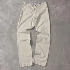 W34L34 ポロラルフローレン　チノスラックス　ストレッチストレート刺繍ロゴ