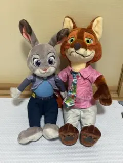 ズートピア ポージーペンケース 肩のせ ぬいぐるみバッジ ニック 3点