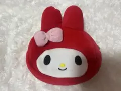 サンリオ マイメロディ 赤メロ フェイス型 ポーチ