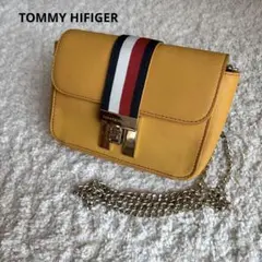 TOMMY HILFIGER 小さめ チェーン ショルダーバック イエロー