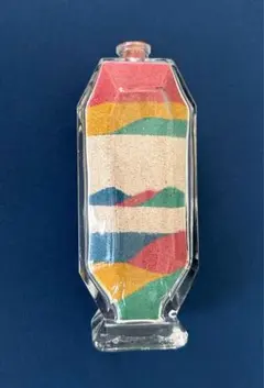 エジプト　砂漠の砂　サンドアート　カラフルな砂の置物 ガラスボトル インテリア